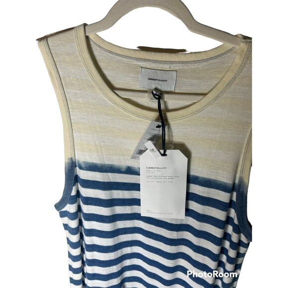 Current/Elliott The Perfect Muscle Tee striped Maxi Dress Size 3 (Large) NEW - Picture 5 of 6